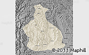 Shaded Relief Map of Yichang, darken, desaturated