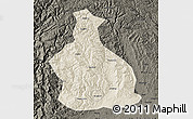 Shaded Relief Map of Yichang, darken