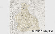 Shaded Relief Map of Yichang, lighten