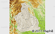 Shaded Relief Map of Yichang, physical outside
