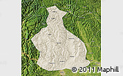 Shaded Relief Map of Yichang, satellite outside