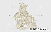Shaded Relief Map of Yichang, single color outside