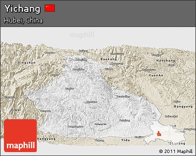 Classic Style Panoramic Map of Yichang