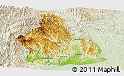Physical Panoramic Map of Yichang, lighten