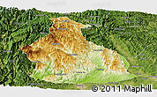 Physical Panoramic Map of Yichang, satellite outside
