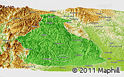Political Panoramic Map of Yichang, physical outside