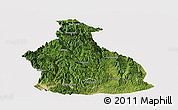 Satellite Panoramic Map of Yichang, cropped outside