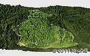 Satellite Panoramic Map of Yichang, darken