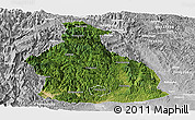Satellite Panoramic Map of Yichang, lighten, desaturated