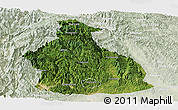 Satellite Panoramic Map of Yichang, lighten