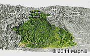 Satellite Panoramic Map of Yichang, lighten, semi-desaturated