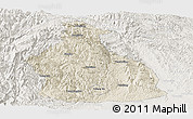 Shaded Relief Panoramic Map of Yichang, lighten