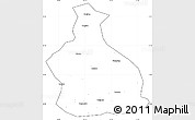 Blank Simple Map of Yichang, cropped outside
