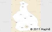 Classic Style Simple Map of Yichang, single color outside