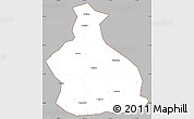 Gray Simple Map of Yichang, cropped outside