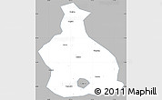 Gray Simple Map of Yichang, single color outside