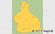 Savanna Style Simple Map of Yichang, cropped outside