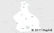 Silver Style Simple Map of Yichang, single color outside