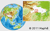 Physical Location Map of Yidu, highlighted parent region