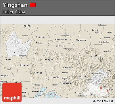 Classic Style 3D Map of Yingshan