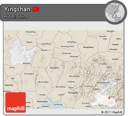 Classic Style 3D Map of Yingshan