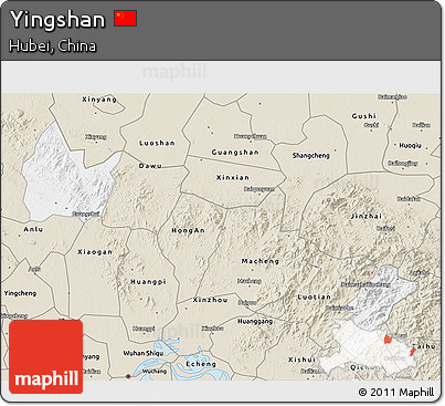 Classic Style 3D Map of Yingshan