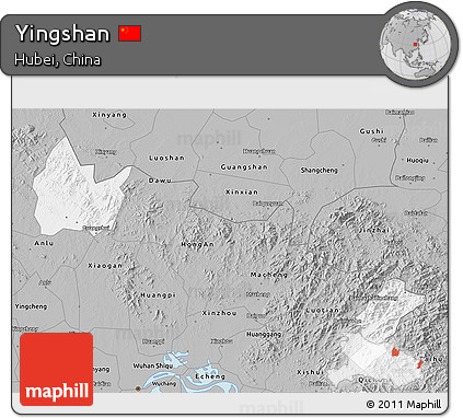 Gray 3D Map of Yingshan