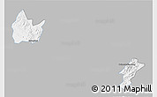 Gray 3D Map of Yingshan, single color outside