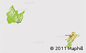 Physical 3D Map of Yingshan, cropped outside