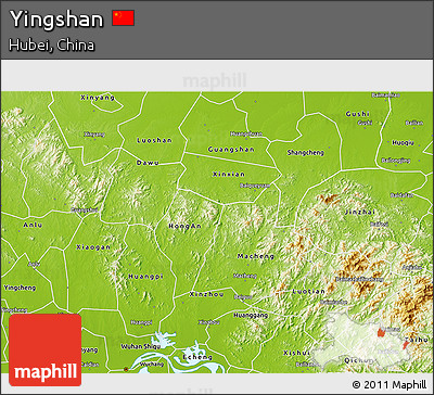 Physical 3D Map of Yingshan
