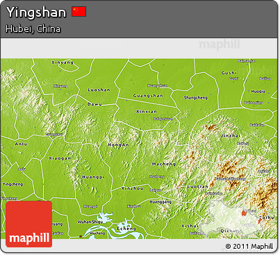 Physical 3D Map of Yingshan