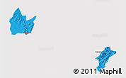Political 3D Map of Yingshan, cropped outside