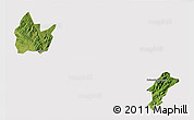Satellite 3D Map of Yingshan, cropped outside