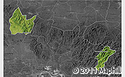 Satellite 3D Map of Yingshan, darken, desaturated