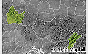 Satellite 3D Map of Yingshan, desaturated