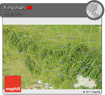 Satellite 3D Map of Yingshan
