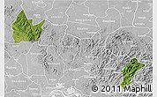Satellite 3D Map of Yingshan, lighten, desaturated