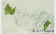 Satellite 3D Map of Yingshan, lighten