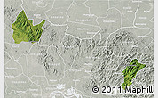 Satellite 3D Map of Yingshan, lighten, semi-desaturated
