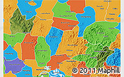 Satellite 3D Map of Yingshan, political outside