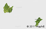 Satellite 3D Map of Yingshan, single color outside