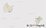 Shaded Relief 3D Map of Yingshan, cropped outside