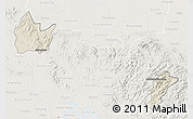 Shaded Relief 3D Map of Yingshan, lighten