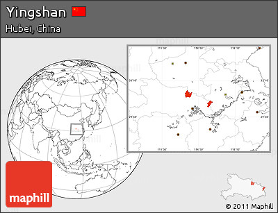 Blank Location Map of Yingshan