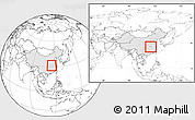 Blank Location Map of Yingshan, highlighted country, within the entire country