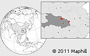 Blank Location Map of Yingshan, highlighted country, highlighted parent region