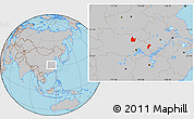 Gray Location Map of Yingshan