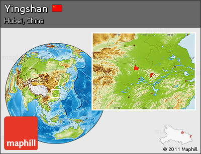 Physical Location Map of Yingshan