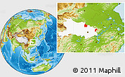 Physical Location Map of Yingshan, highlighted parent region