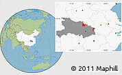 Savanna Style Location Map of Yingshan, highlighted country, highlighted parent region